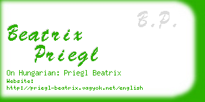 beatrix priegl business card